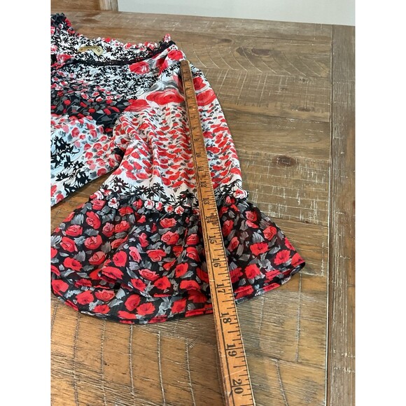 Notations Women’s Plus Red Top Blouse 2XL Boho Tunic Multicolor Peasant Shirt - Picture 8 of 9